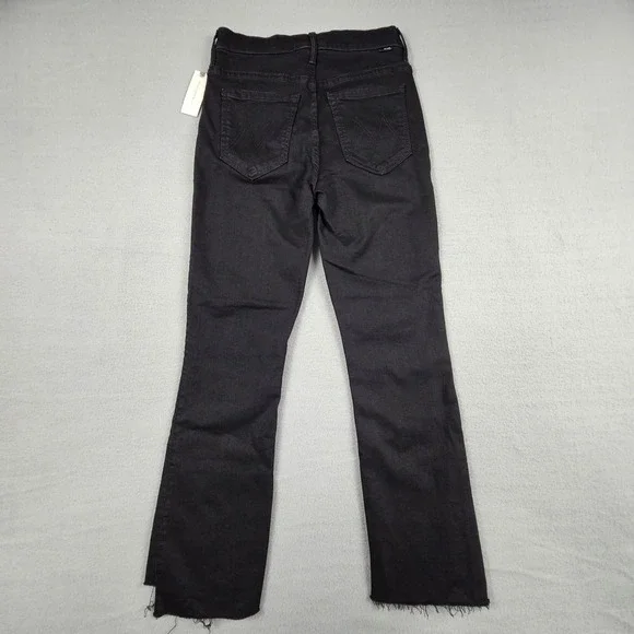 Mother Jeans Women 26 The Insider Step Crop Fray Jeans Not Guilty Black Wash NWT